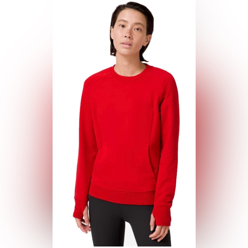 Lululemon Dark red Scuba crew Size 4